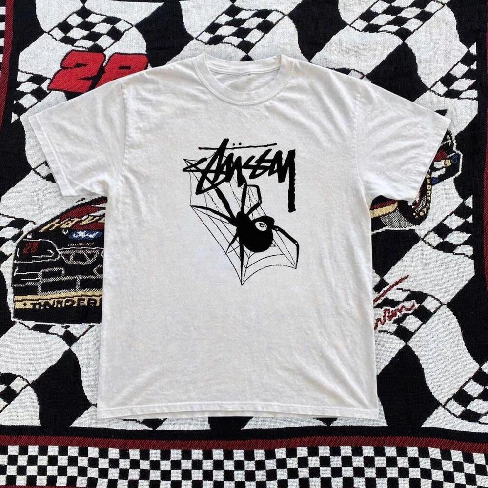 White StSsy Spider Tee